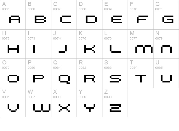 FFF Galaxy uppercase A-Z preview