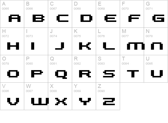 FFF Galaxy Bold Extended uppercase A-Z preview