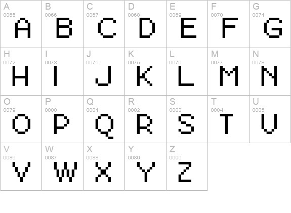 FFF Harmony uppercase A-Z preview
