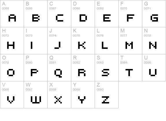 FFF Intelligent Thin Condensed uppercase A-Z preview