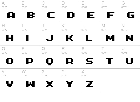 FFF Interface02b uppercase A-Z preview