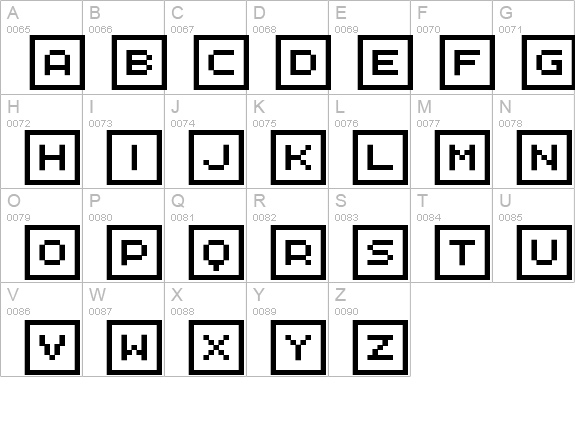 FFF Interface03 uppercase A-Z preview