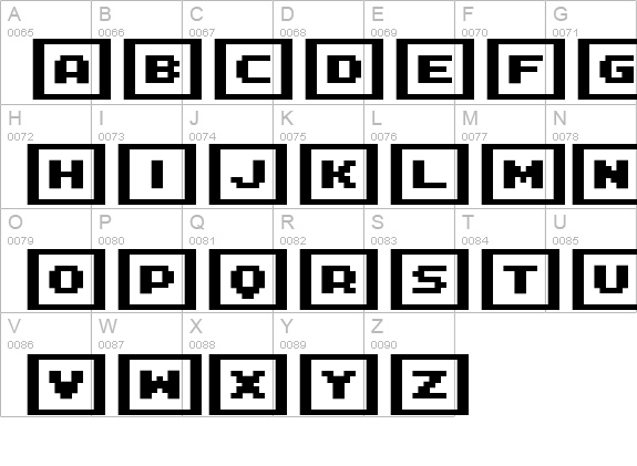FFF Interface03b uppercase A-Z preview