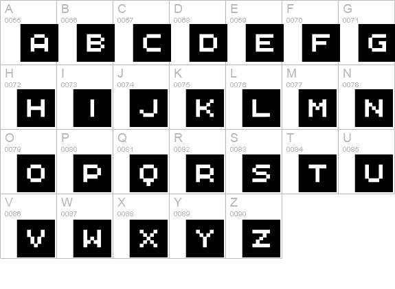FFF Interface04 uppercase A-Z preview