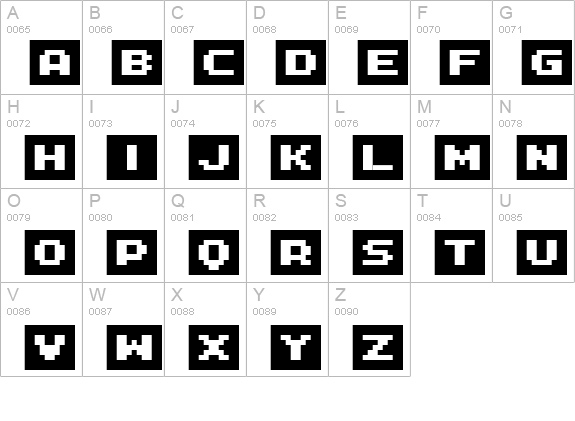 FFF Interface04b uppercase A-Z preview
