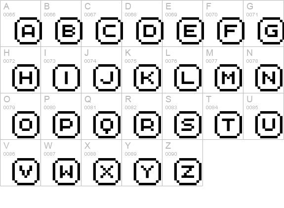 FFF Interface05 uppercase A-Z preview