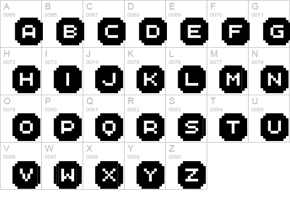 FFF Interface06 uppercase A-Z preview