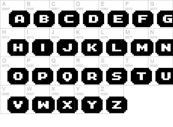 FFF Interface06b uppercase A-Z preview