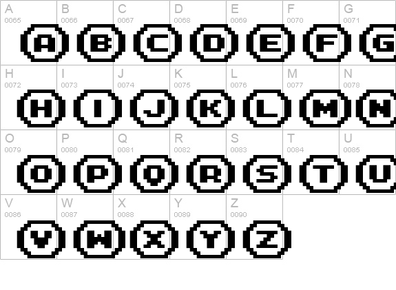 FFF Interface07b uppercase A-Z preview