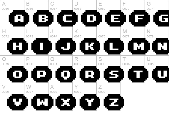 FFF Interface08b uppercase A-Z preview