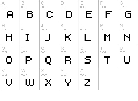 FFF Professional uppercase A-Z preview