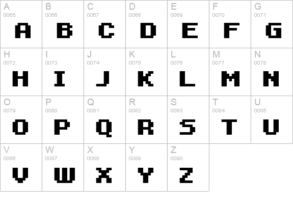 FFF Professional Bold Extended uppercase A-Z preview