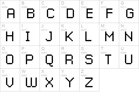 FFF Protege Extended uppercase A-Z preview