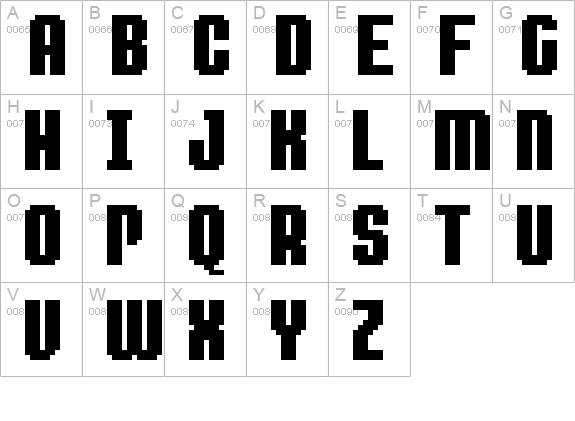 FFF Spacedust uppercase A-Z preview