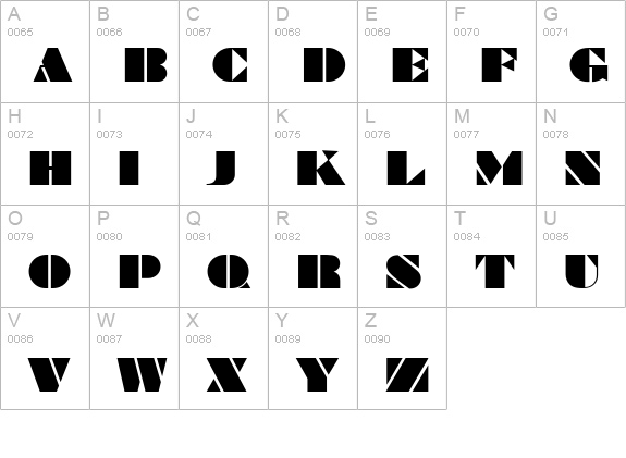 FFX Brag uppercase A-Z preview