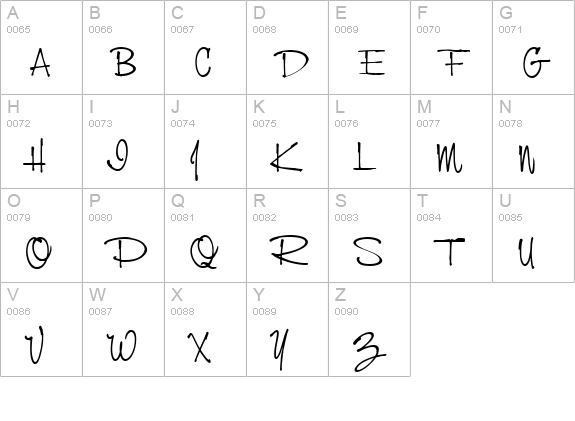 FFX Caricature uppercase A-Z preview