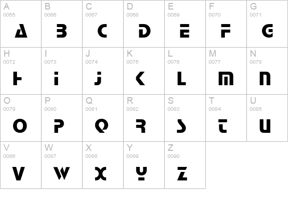 FFX Futurist uppercase A-Z preview