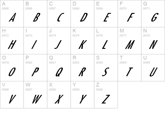 FFX Logo uppercase A-Z preview