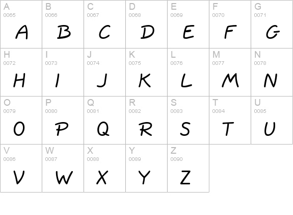 FFX Simple HW uppercase A-Z preview