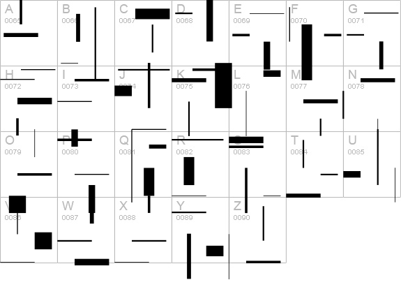 Fibonacci uppercase A-Z preview