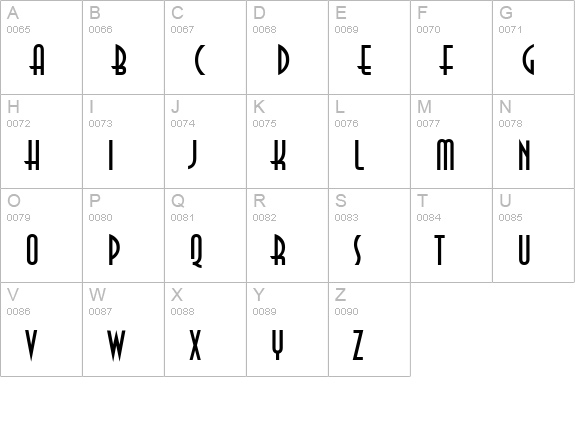 Fidelio uppercase A-Z preview