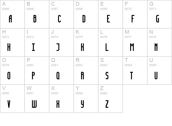 Fidelity Normal uppercase A-Z preview