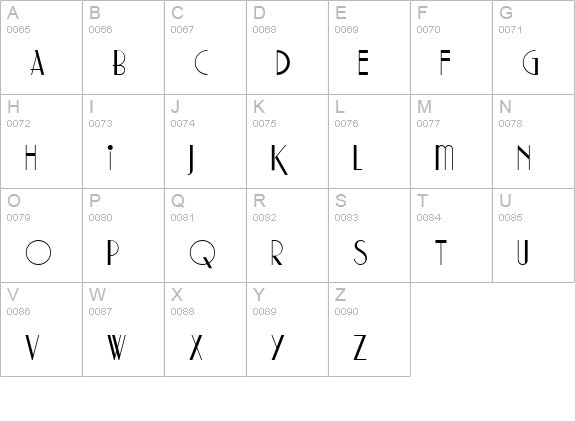 FifthAvenueSalonNF uppercase A-Z preview
