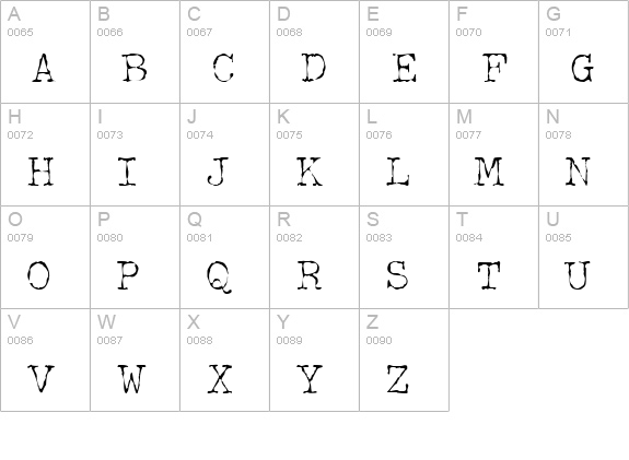 FifthCopySSK Regular uppercase A-Z preview