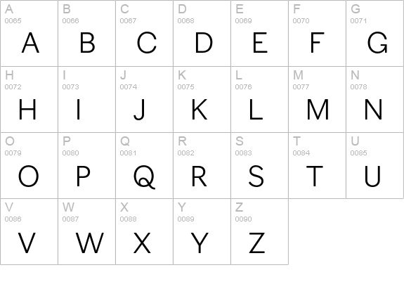 Figgins Sans uppercase A-Z preview