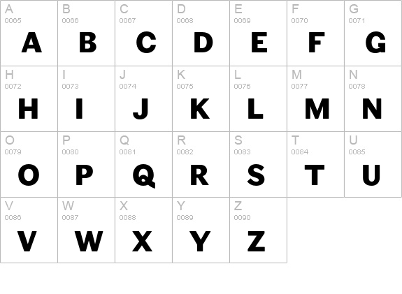 Figgins Sans Extra Bold uppercase A-Z preview