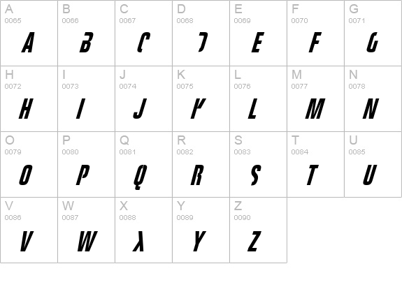 Fight This uppercase A-Z preview