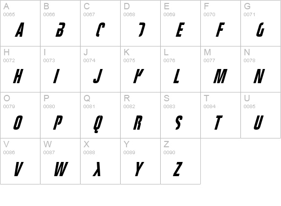 FightThis uppercase A-Z preview