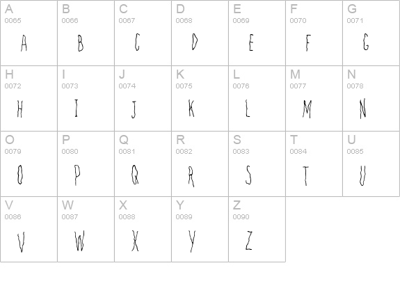 Filamental uppercase A-Z preview