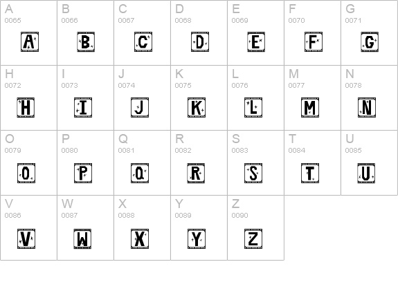 Film Star uppercase A-Z preview