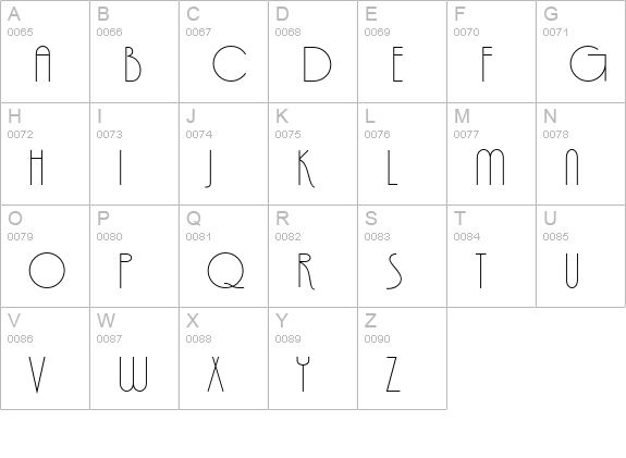 FinaFont uppercase A-Z preview