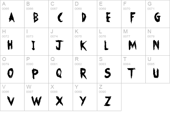 Final Warning uppercase A-Z preview