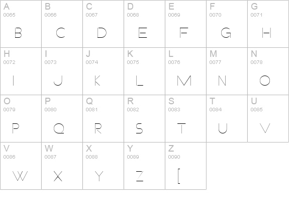FineLine uppercase A-Z preview