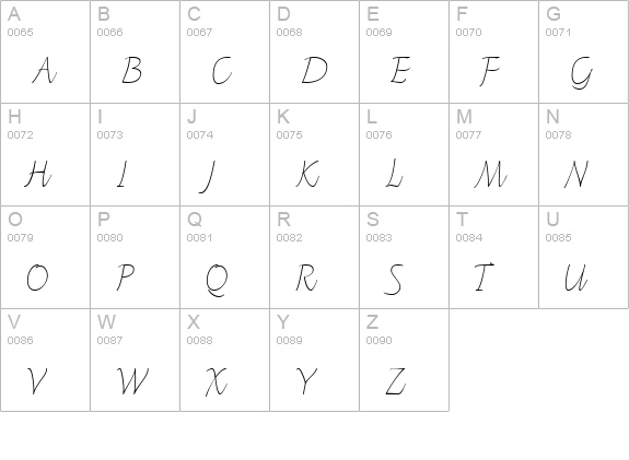 Fineline Micro uppercase A-Z preview