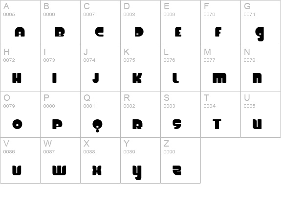 FineOMite uppercase A-Z preview