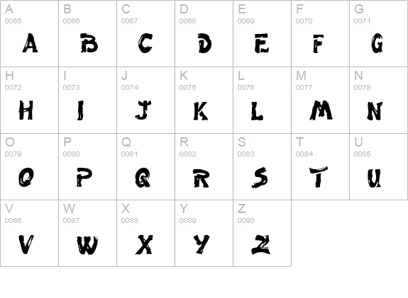 Fingerpaint uppercase A-Z preview