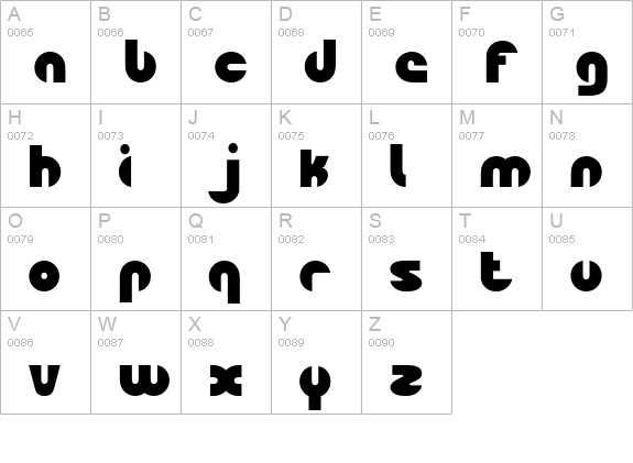 Fingerpop uppercase A-Z preview