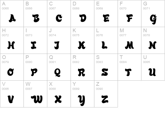 Fink Brush uppercase A-Z preview