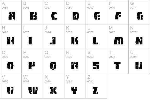 FireFight BB uppercase A-Z preview