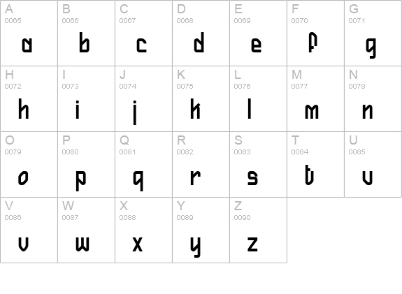 Firefly uppercase A-Z preview