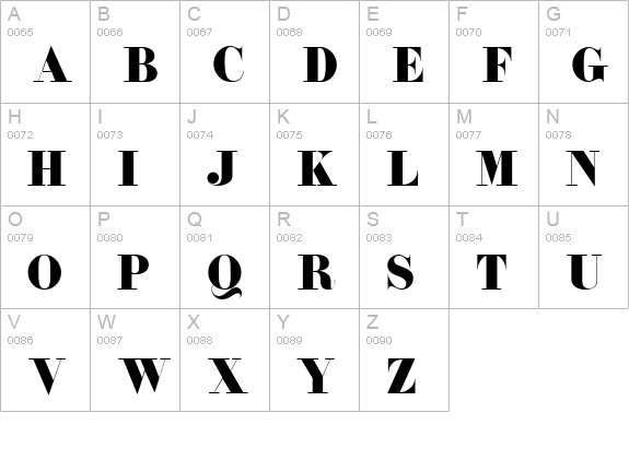 Firenze Regular uppercase A-Z preview