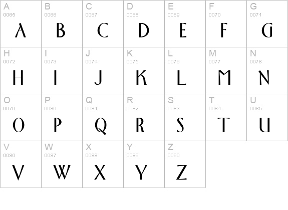 Firenze SF Bold uppercase A-Z preview
