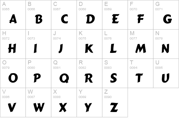Firestone uppercase A-Z preview