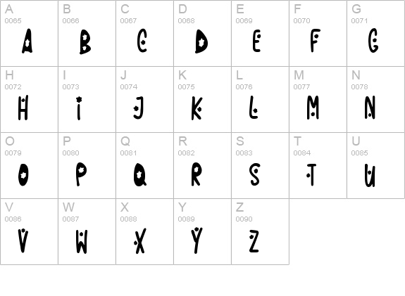 Fireworks Kid uppercase A-Z preview