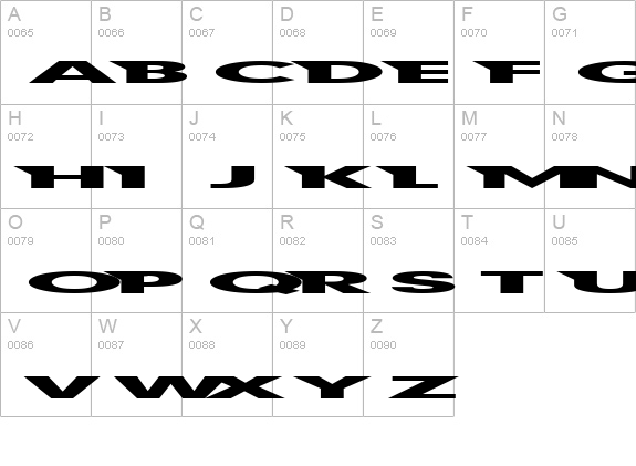 First Blind uppercase A-Z preview