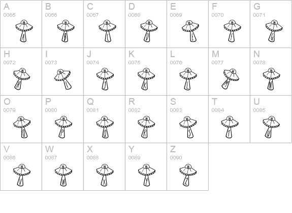 First Contact uppercase A-Z preview